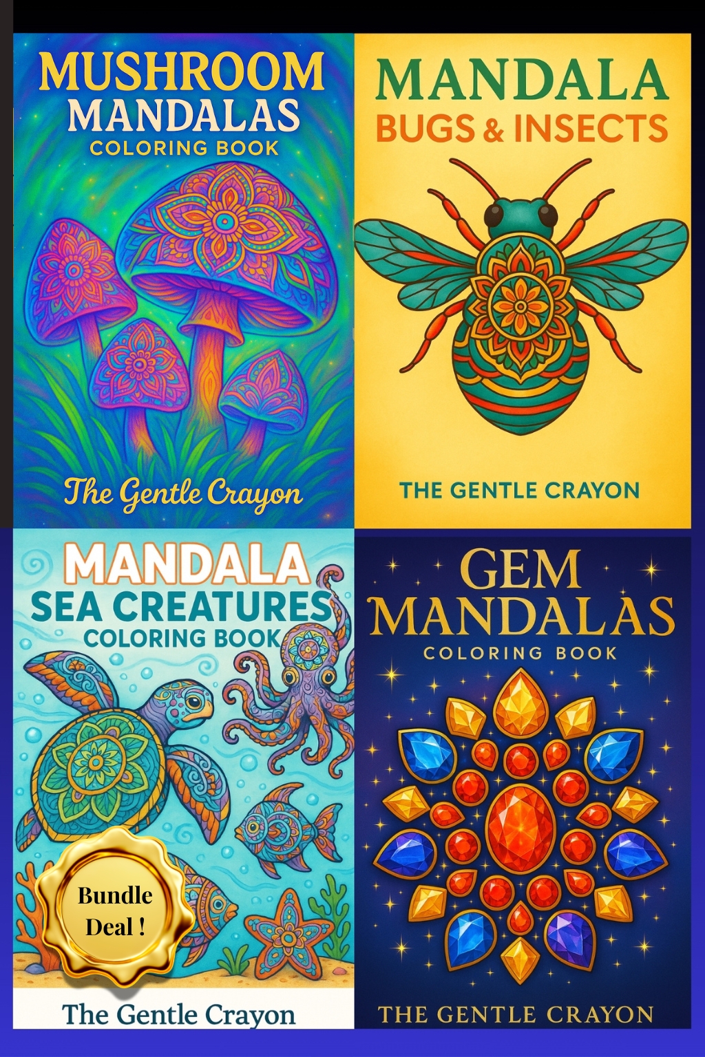 Mandala Bundle – four relaxing mandala books