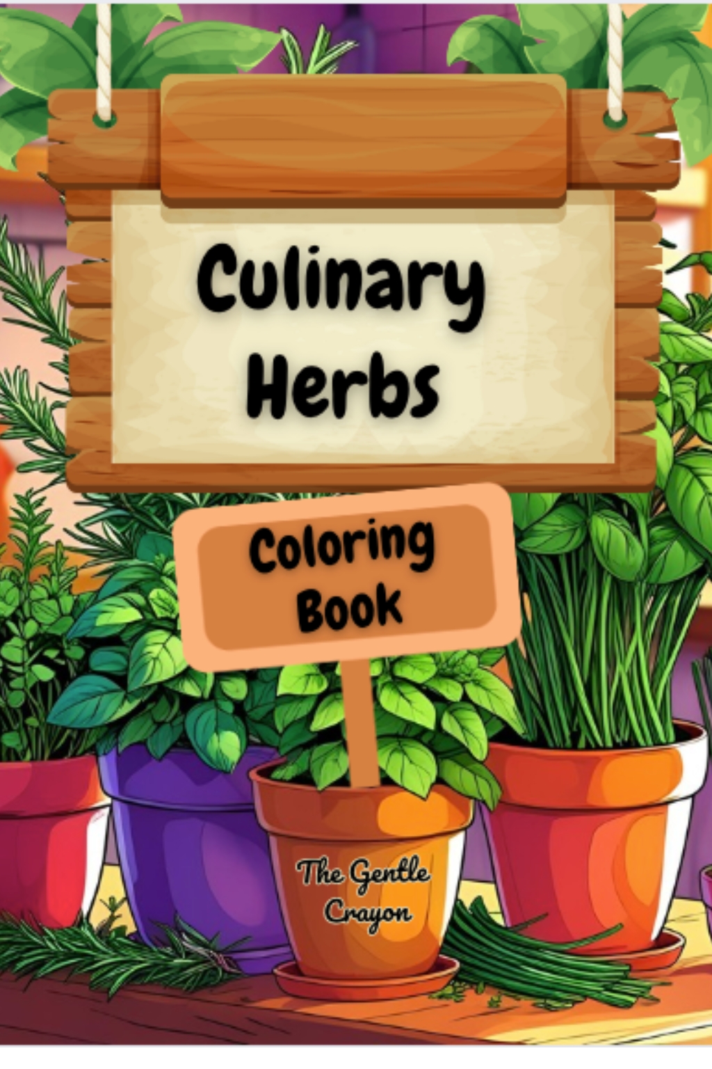 Culinary Herbs coloring book cover