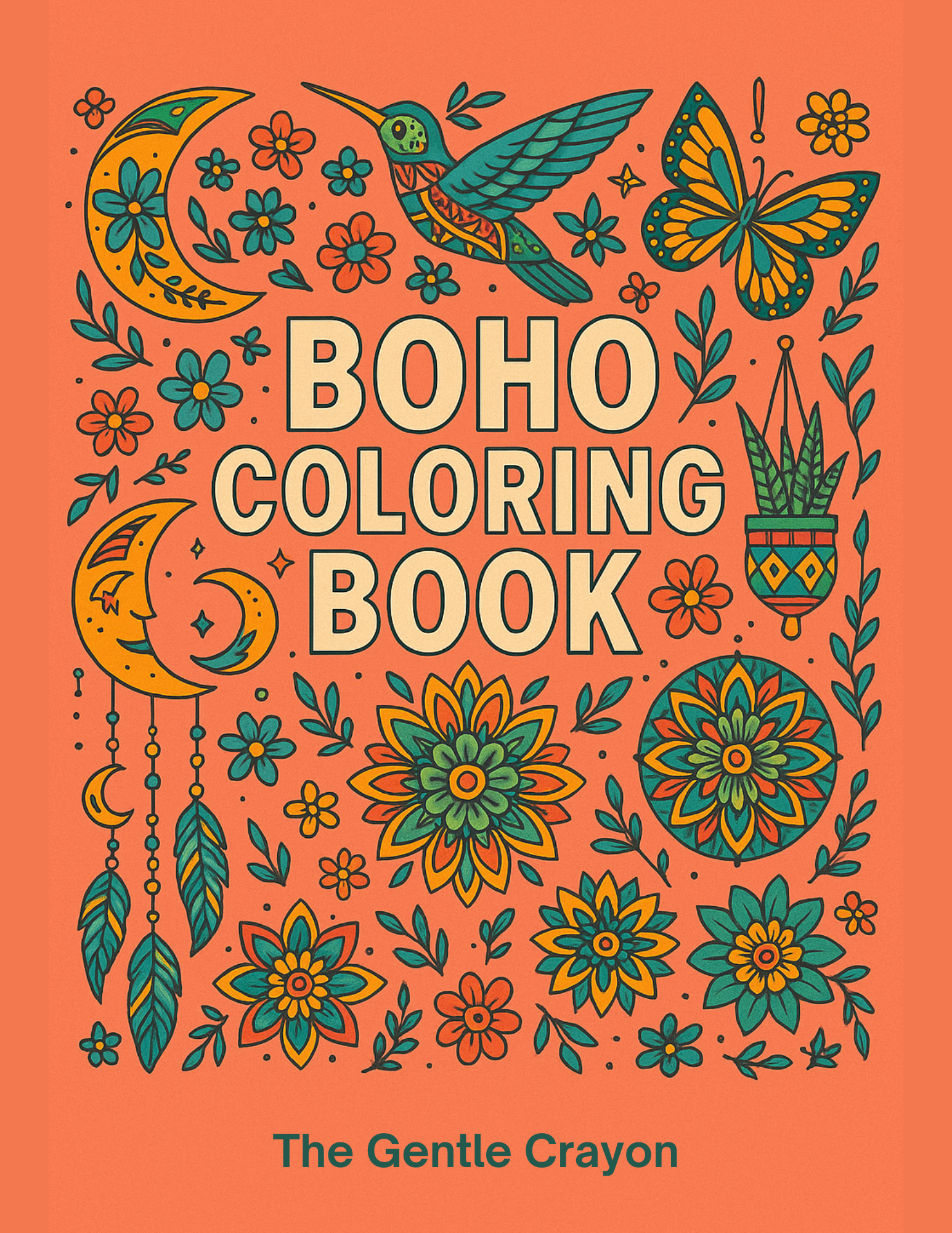 Boho Coloring Book – 25 printable bohemian mandala designs