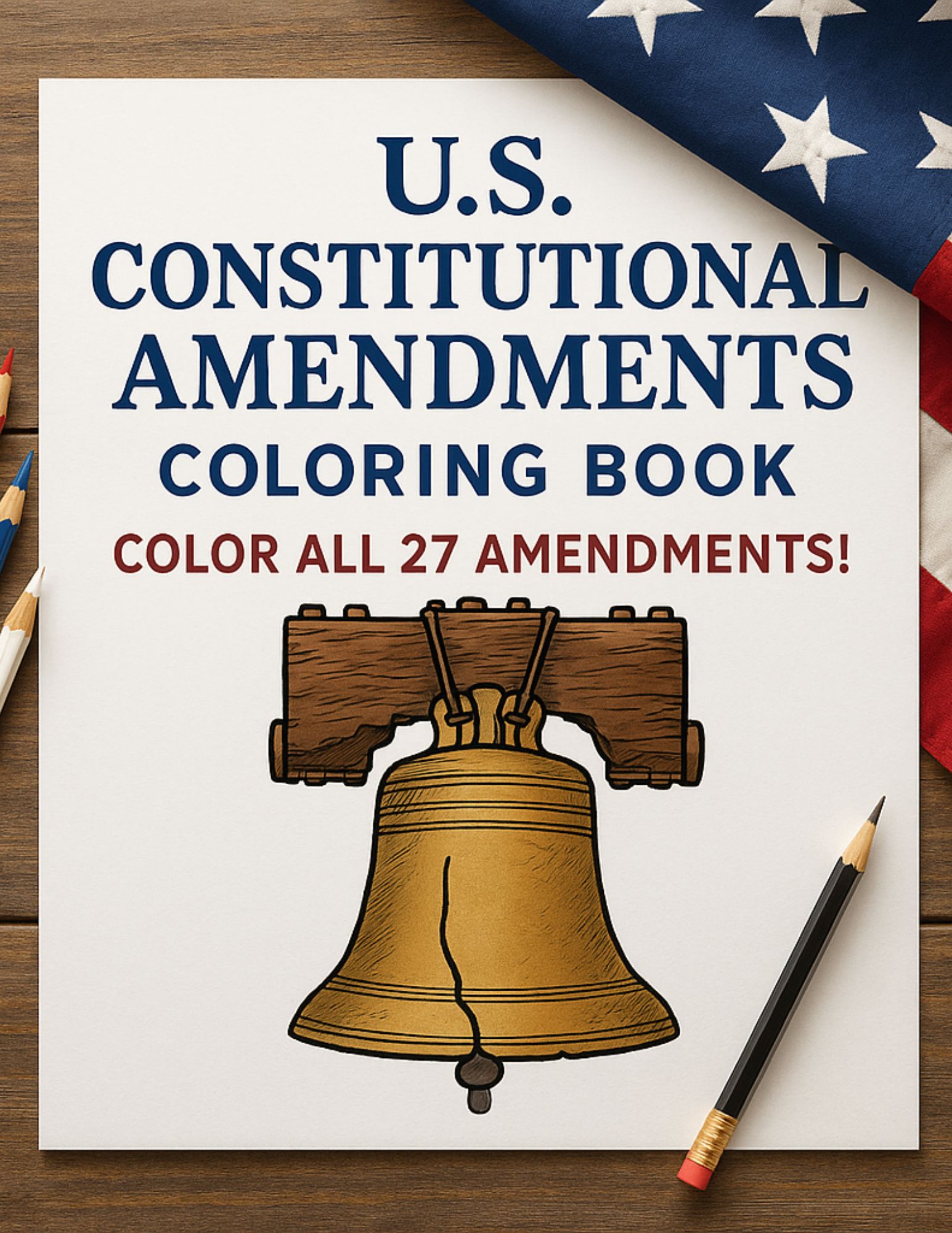 U.S. Constitutional Amendments Coloring and Activity Book cover